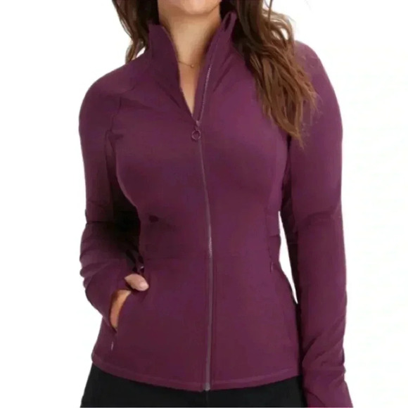 FABLETICS Trinity Performance Full Zip Jacket in Burgundy Size s - Picture 1 of 8
